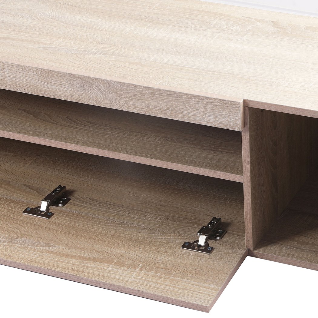 TV Entertainment Unit Entertainment Unit Stand RGB LED Furniture Wooden Shelf 200cm