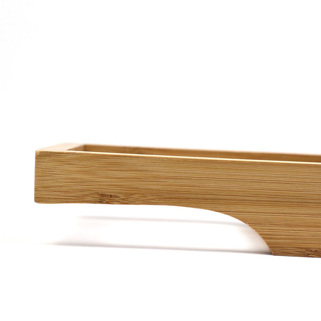 Bathroom Environmental friendly bamboo Bath Caddy Book Wine Glass Holder Tray