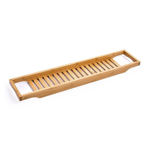 Bathroom Environmental friendly bamboo Bath Caddy Book Wine Glass Holder Tray