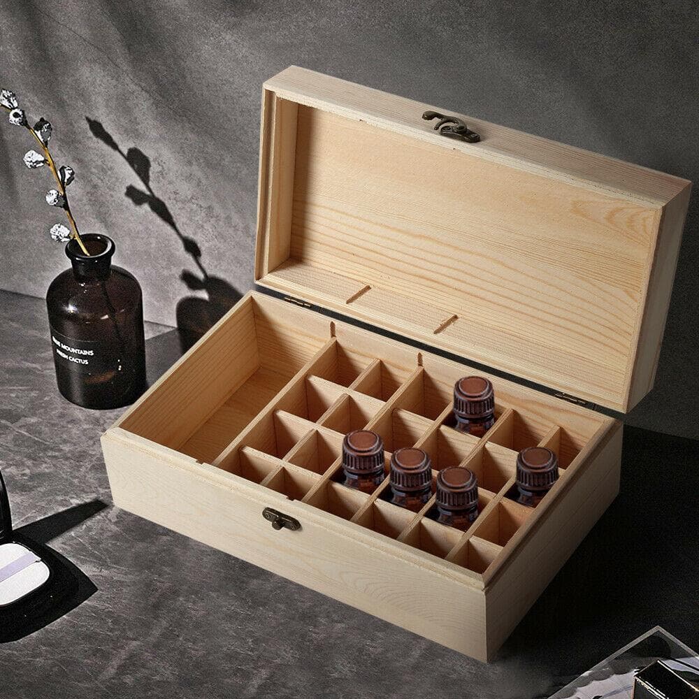 storage & packaging Essential Oil Wooden Storage Box 25 Slots