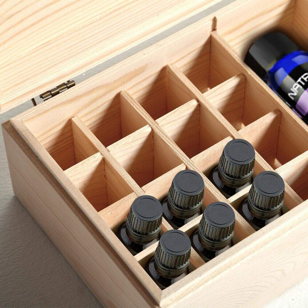storage & packaging Essential Oil Wooden Storage Box 25 Slots