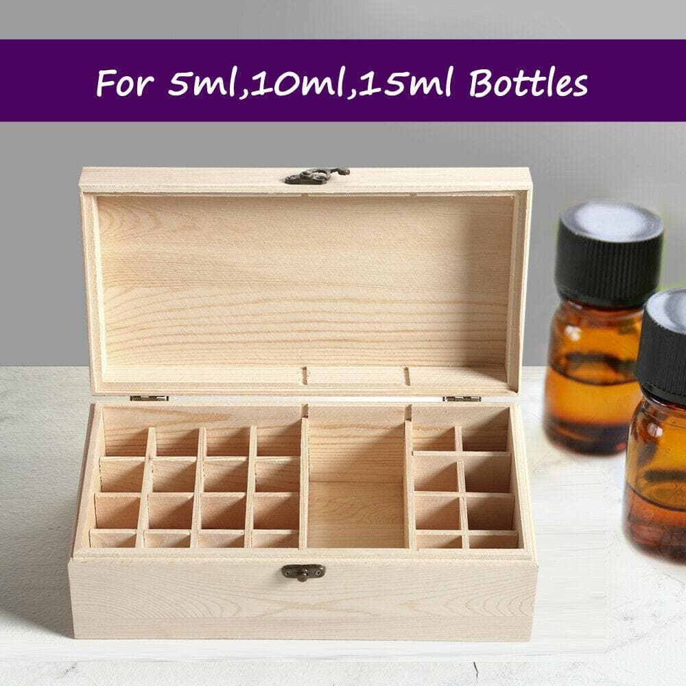 storage & packaging Essential Oil Wooden Storage Box 25 Slots