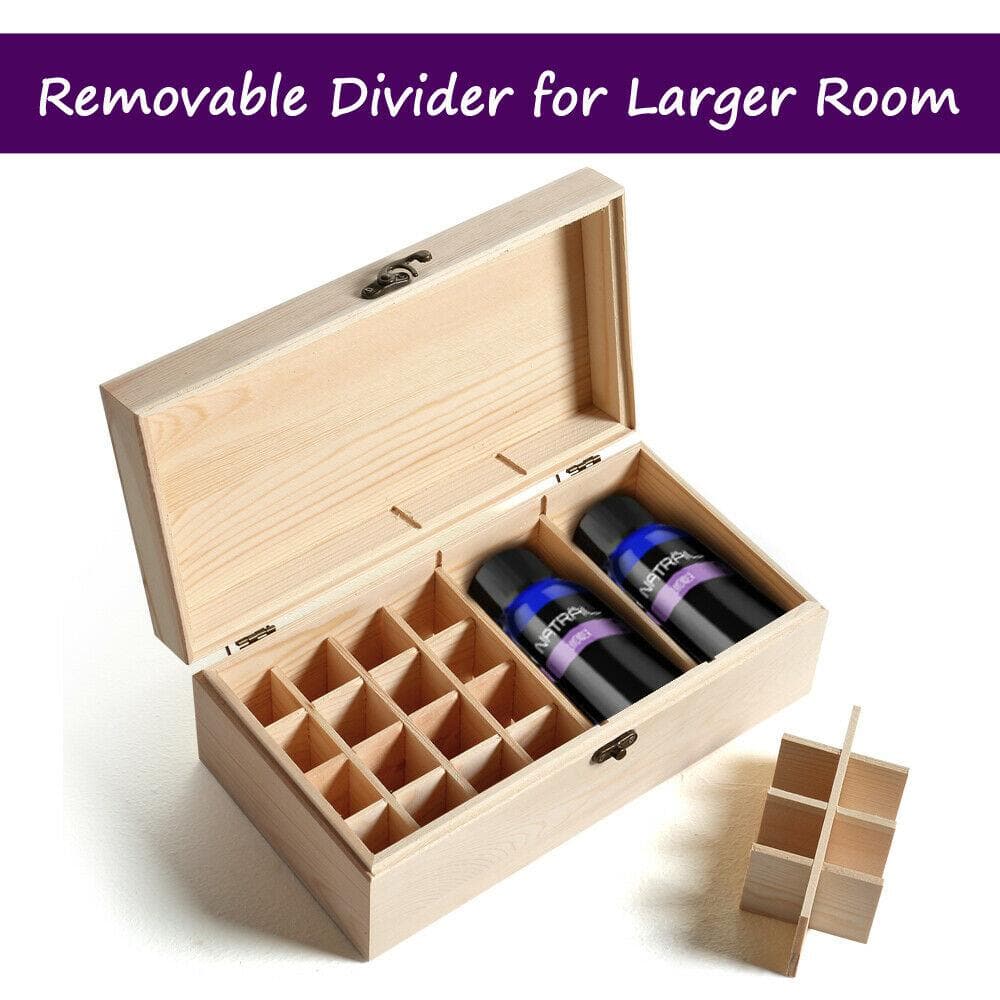 storage & packaging Essential Oil Wooden Storage Box 25 Slots