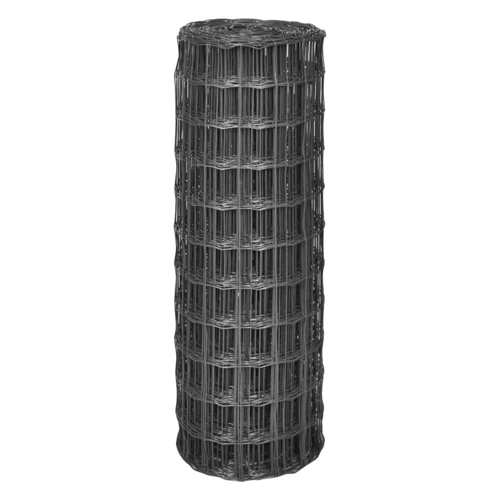 vidaxl30- Euro Fence Steel 25x1.2 m Grey