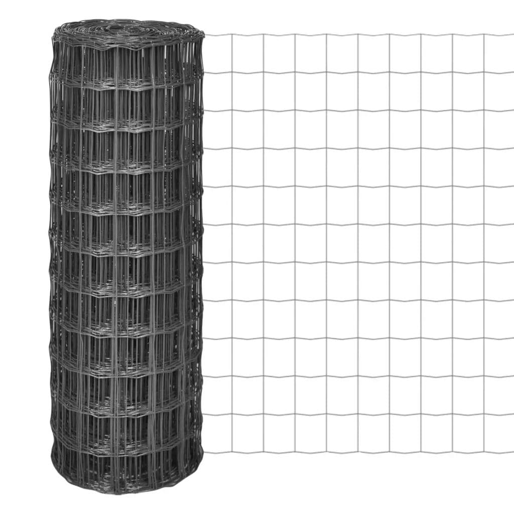 vidaxl30- Euro Fence Steel 25x1.2 m Grey
