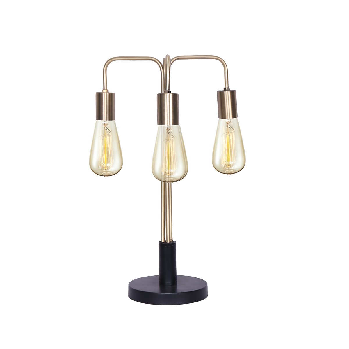 Exposed Bulb Industrial Table Lamp