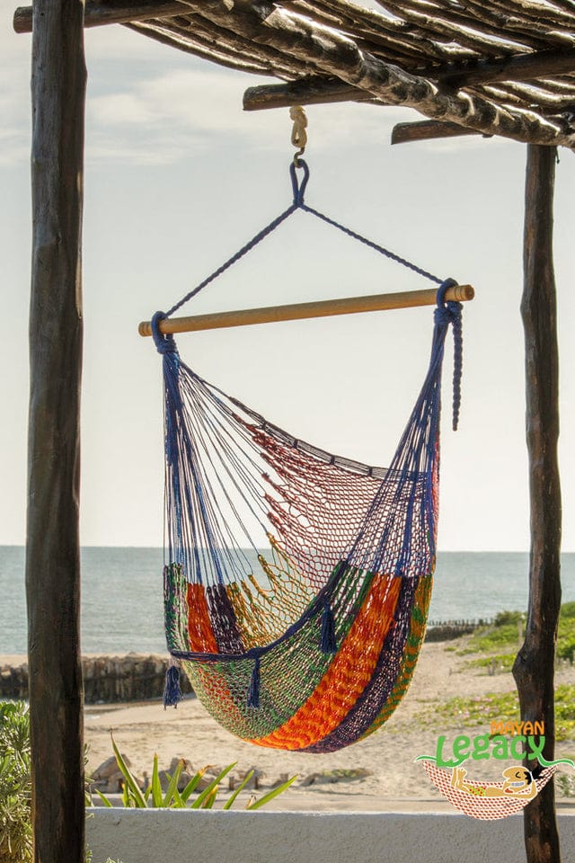 Extra Large Outdoor Cotton Mexican Hammock Chair in Mexicana Colour