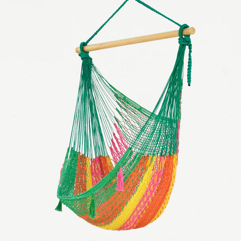 Extra Large Outdoor Cotton Mexican Hammock Chair in Radiante Colour