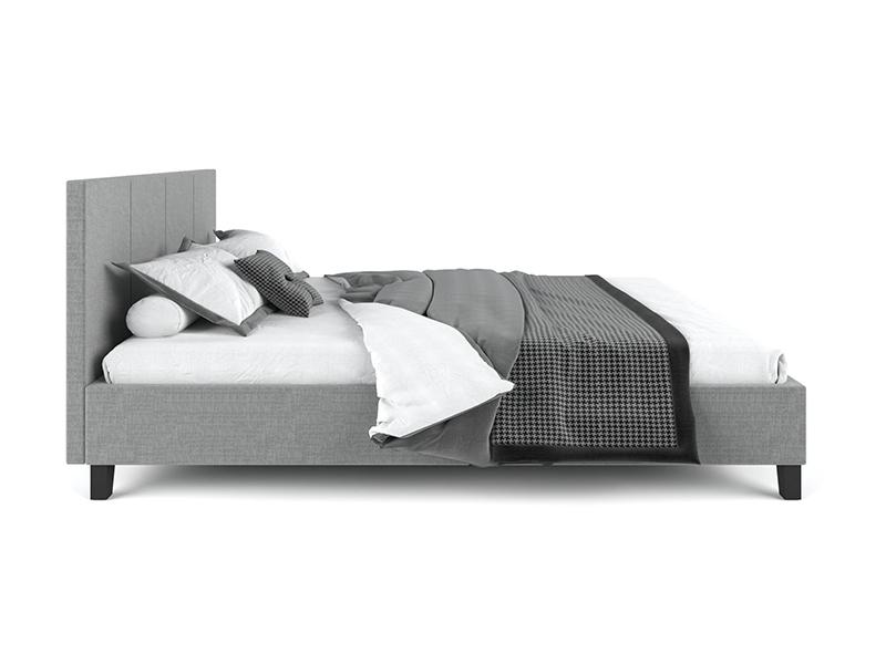 Bed Frame Fabric bed frame grey double