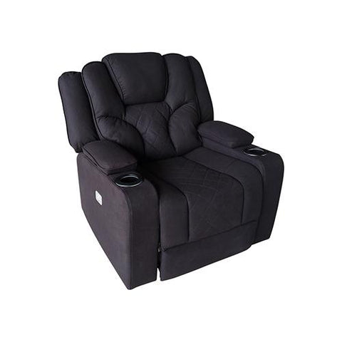 Health & Beauty Fabric Black Headrest Padded Seat Recliner Sofa 1R