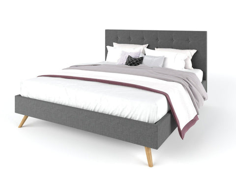 Bed Frame Fabric frame charcoal double