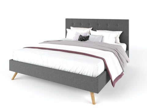 Bed Frame Fabric frame charcoal king