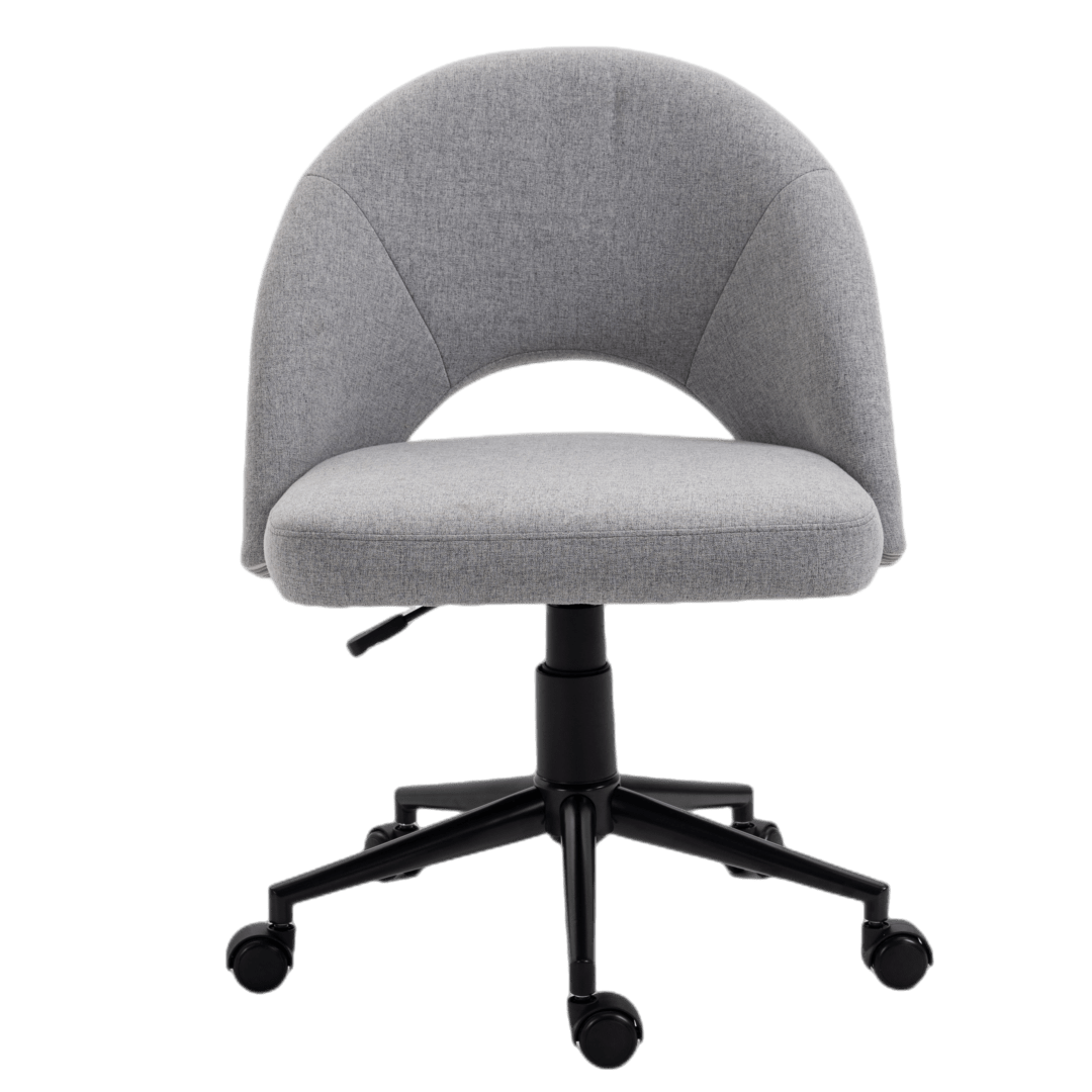 Fabric Office Chair Computer Upholstered Swivel Home Desk Chair  Grey