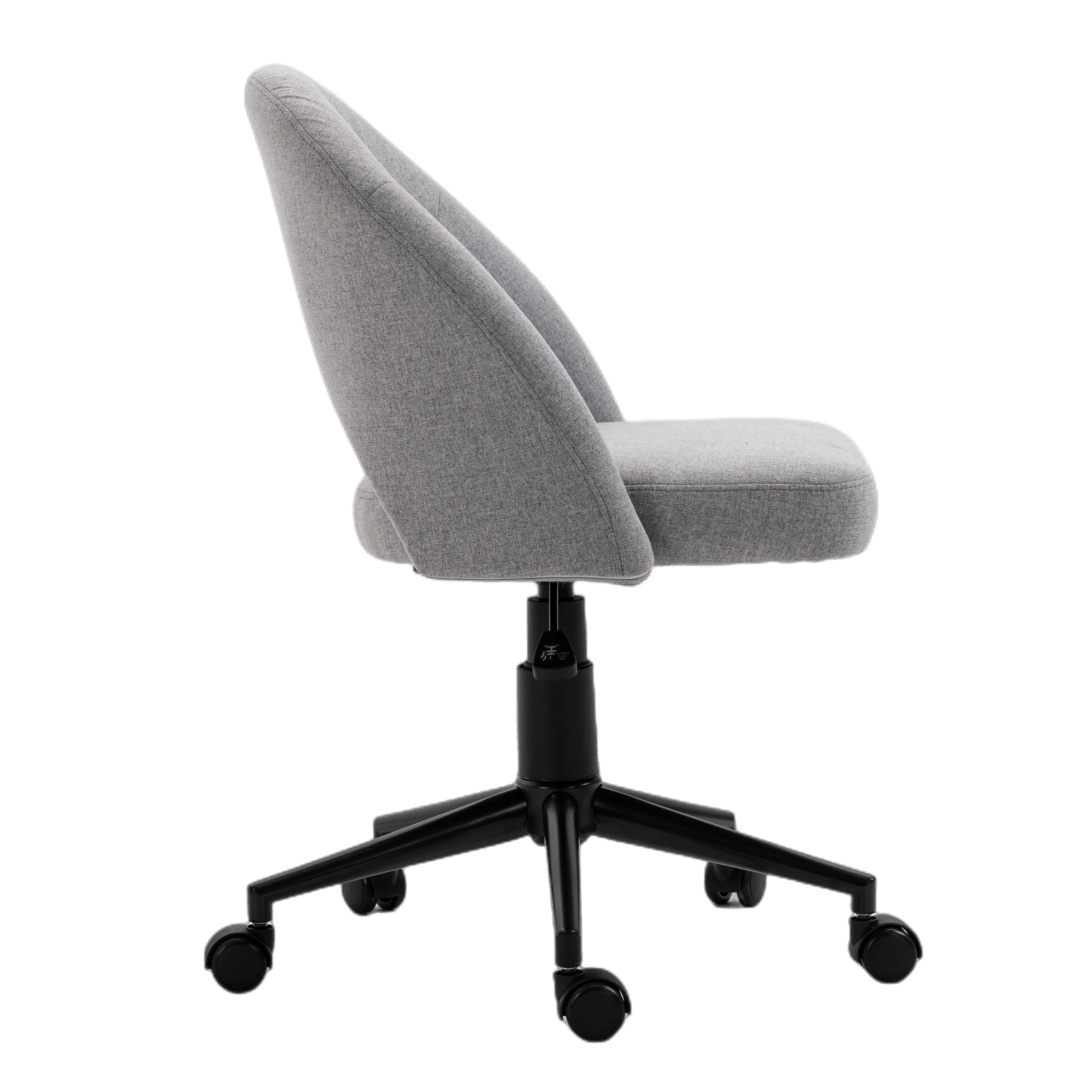 Fabric Office Chair Computer Upholstered Swivel Home Desk Chair  Grey