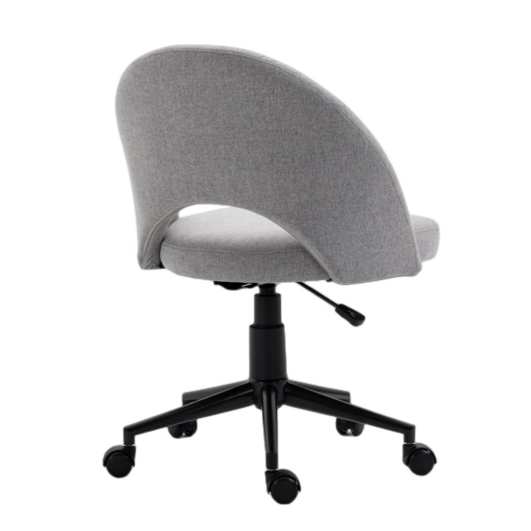 Fabric Office Chair Computer Upholstered Swivel Home Desk Chair  Grey