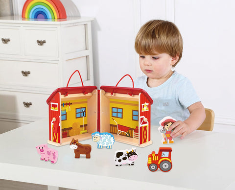 Farm Playset With Carry Box