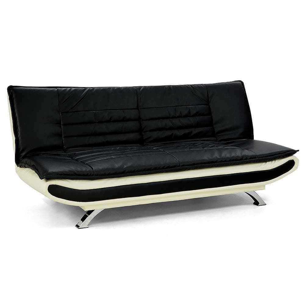 Faux Leather Upholstered 3 Seater Sofa - Dual Colour