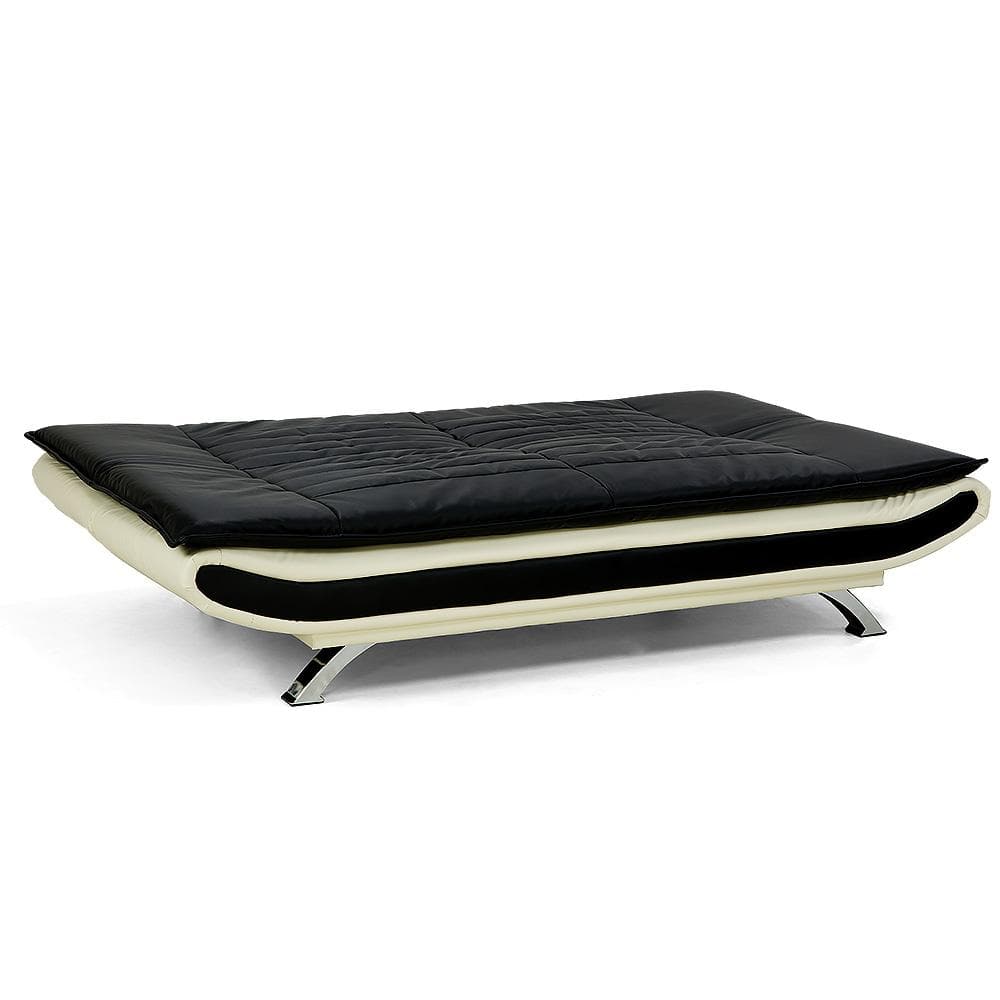 Faux Leather Upholstered 3 Seater Sofa - Dual Colour