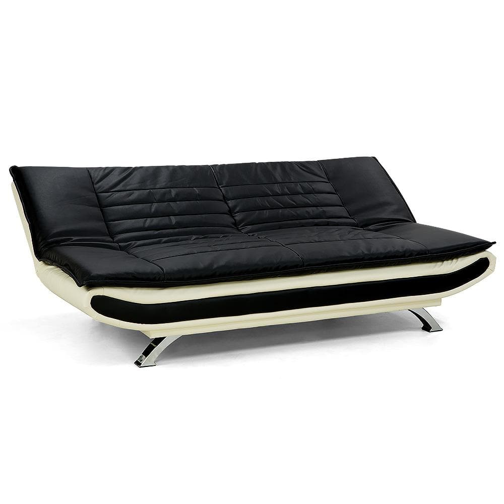 Faux Leather Upholstered 3 Seater Sofa - Dual Colour