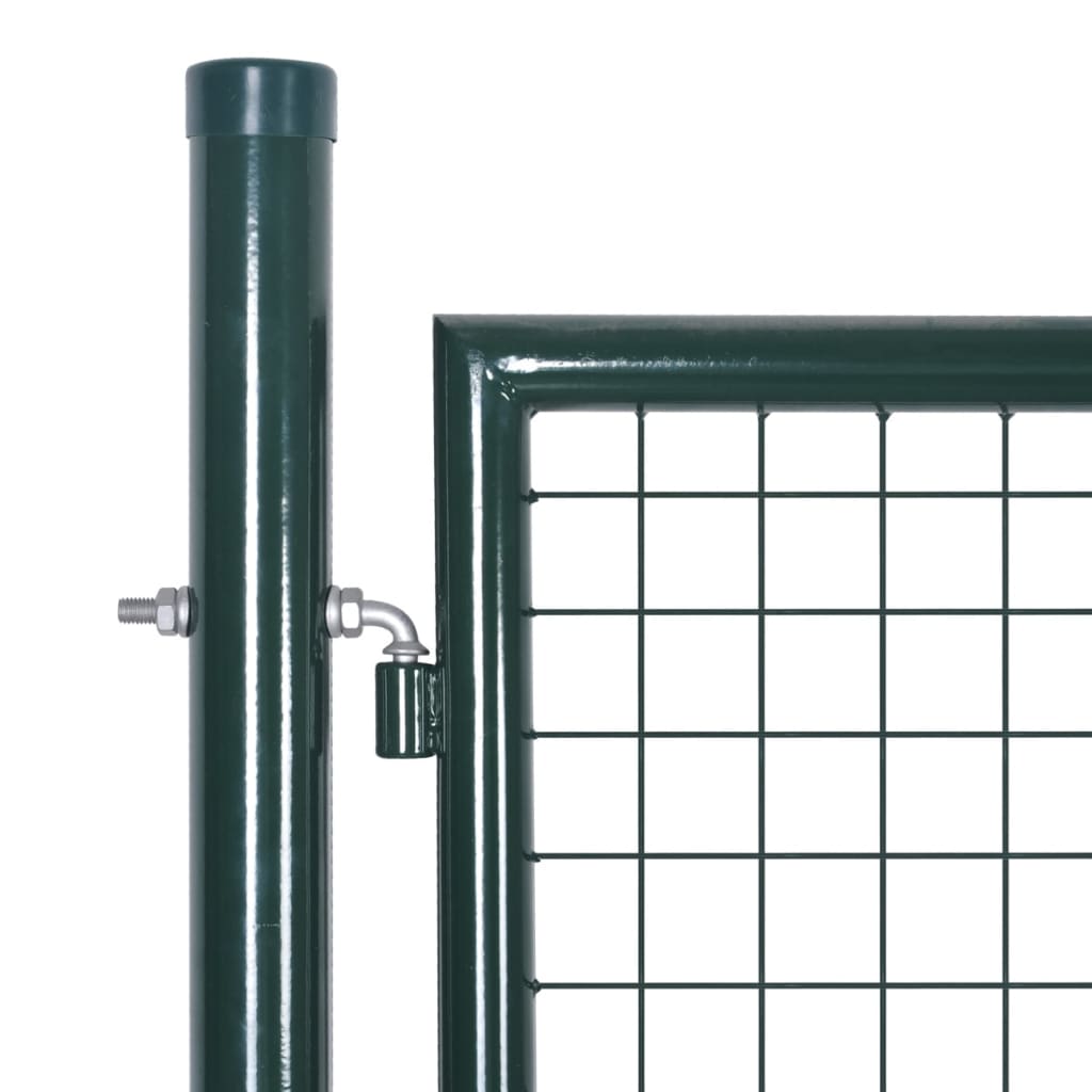 Fence Gate Steel 100x250 cm Green