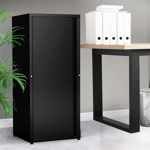 Filing Cabinet Office Drawers Storage Cabinets Steel Rack Home Black