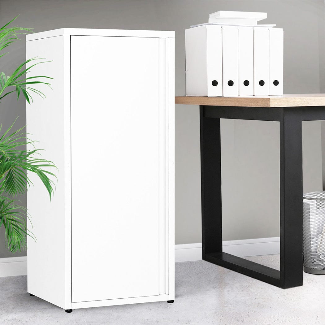 Filing Cabinet Office Drawers Storage Cabinets Steel Rack Home White