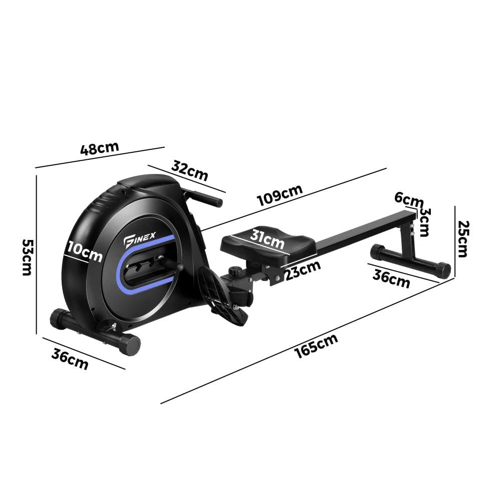 Finex Rowing Machine Elastic Rope Resistance Rower Adjustable Home Gym Fitness