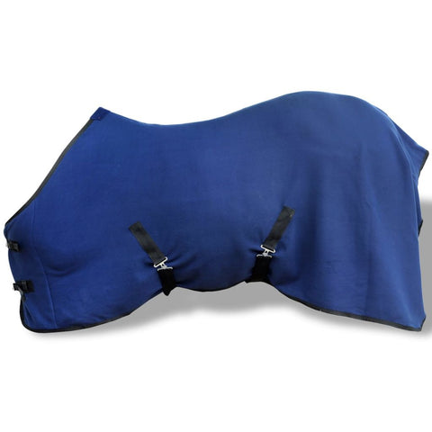 Fleece Rug with Surcingles 125 cm Blue