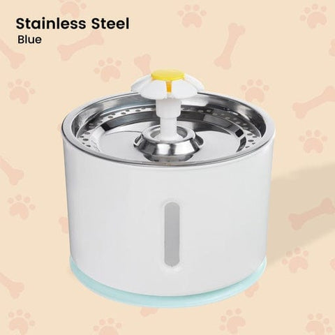 Floofi Pet Water Fountain 2.4L With Stainless Steel Blue