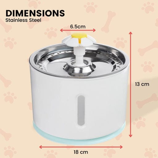 Floofi Pet Water Fountain 2.4L With Stainless Steel Blue