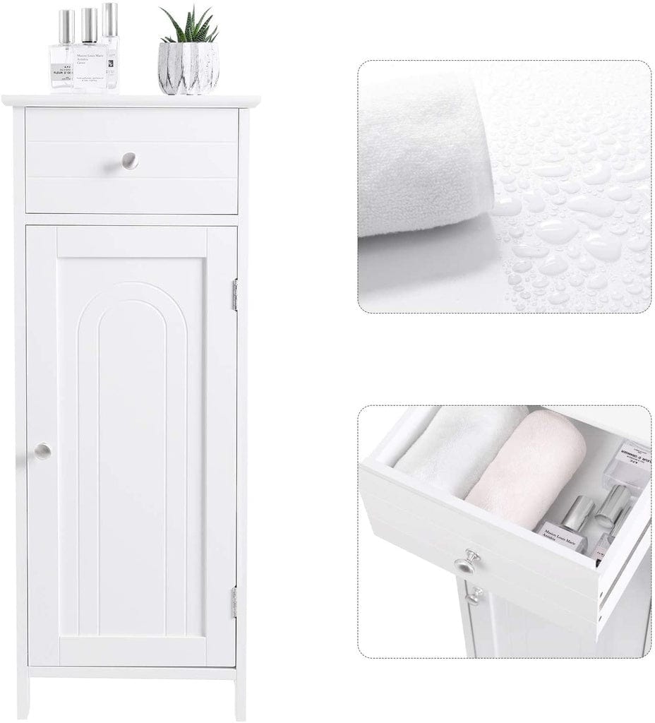 Floor Cabinet with 1 Door and Drawer White BBC48WT