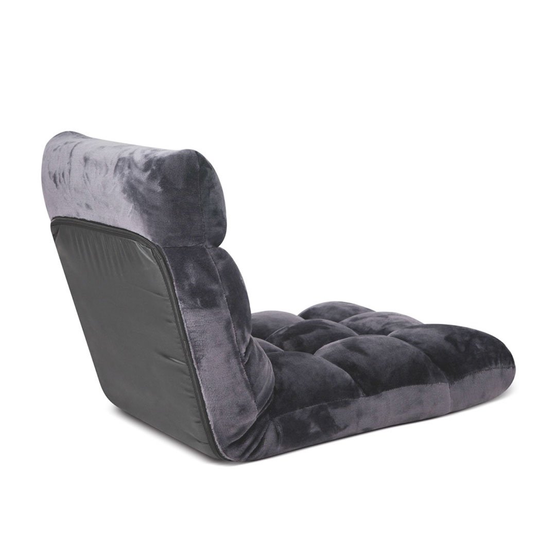 Occasional Chairs Floor Recliner Folding Lounge Sofa Futon Couch Folding Chair Cushion Grey