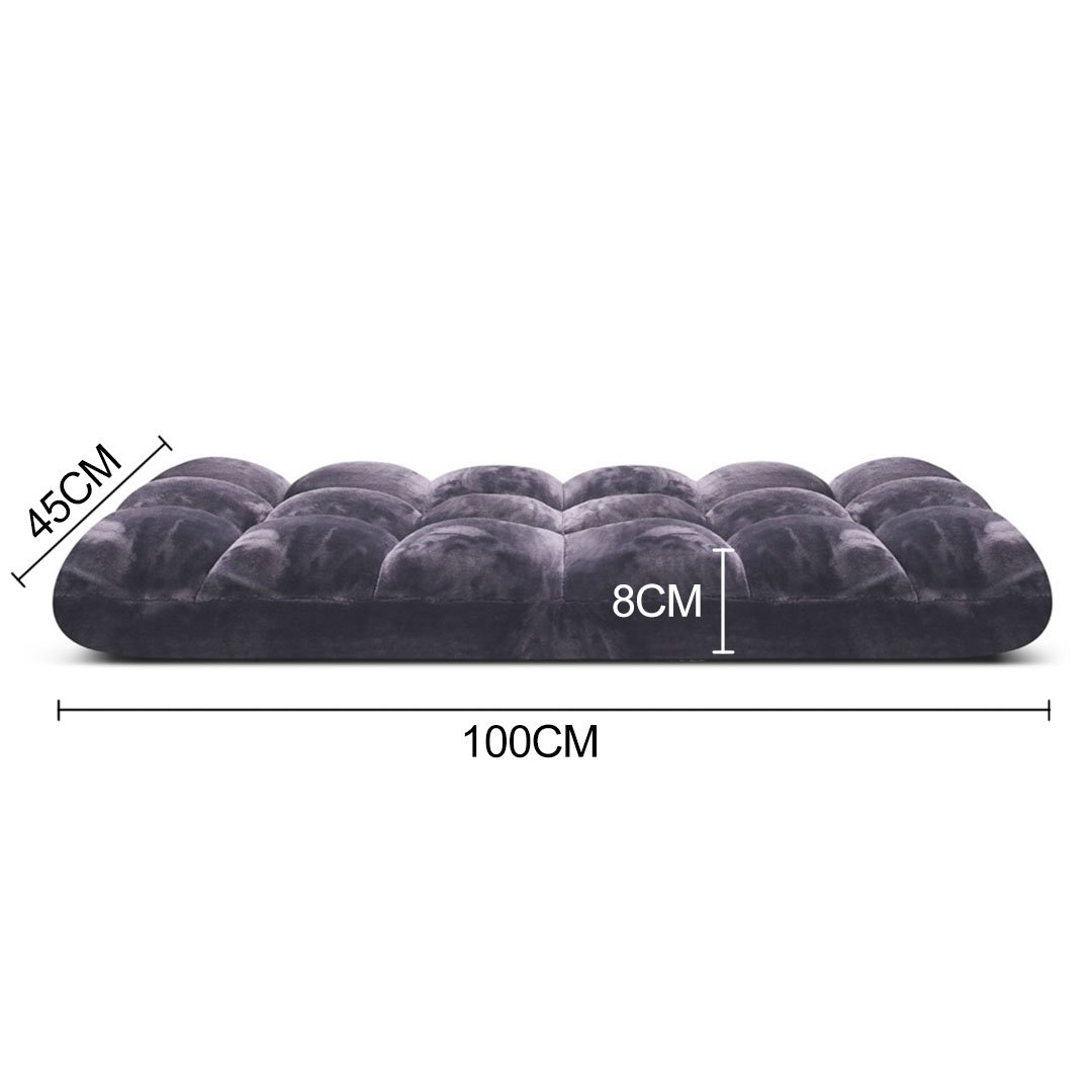 Occasional Chairs Floor Recliner Folding Lounge Sofa Futon Couch Folding Chair Cushion Grey