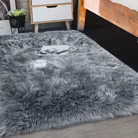 living room Floor Rug Carpet Bedroom Living Room Mat 80X150 Dark Grey