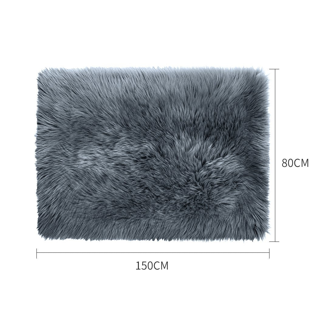 living room Floor Rug Carpet Bedroom Living Room Mat 80X150 Dark Grey