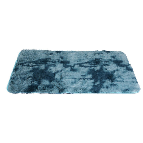 Floor Rug Shaggy Rugs Soft Large Carpet Area Tie-dyed 120x160cm Blue
