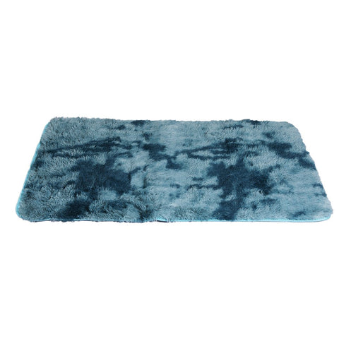 Floor Rug Shaggy Rugs Soft Large Carpet Area Tie-dyed 140x200cm Blue