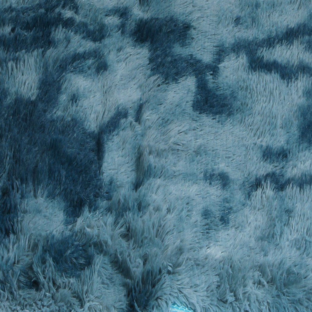 Living Room Floor Rug Shaggy Rugs Soft Large Carpet Area Tie-dyed 80x120cm Blue