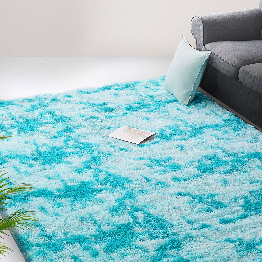 Living Room Floor Rug Shaggy Rugs Soft Large Carpet Area Tie-dyed Maldives 200x230cm