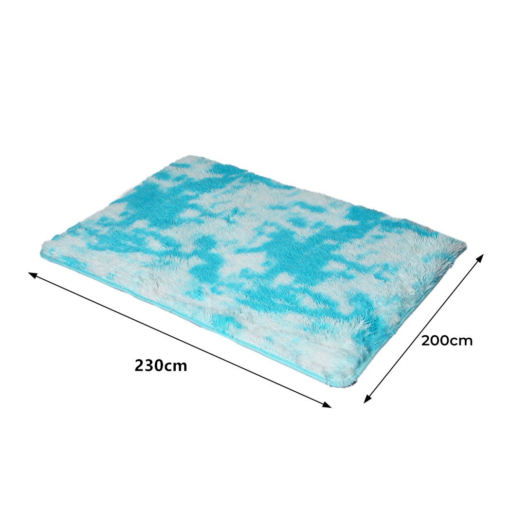 Living Room Floor Rug Shaggy Rugs Soft Large Carpet Area Tie-dyed Maldives 200x230cm