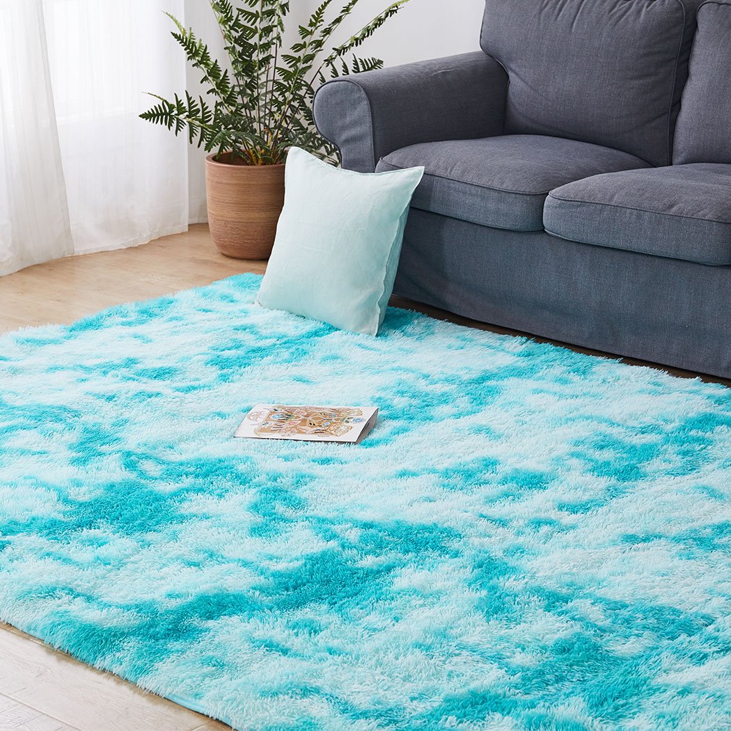 Living Room Floor Rug Shaggy Rugs Soft Large Carpet Area Tie-dyed Maldives 200x230cm