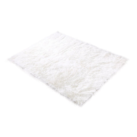 Floor Rugs Shaggy Rug Bedroom Mat 160X230 White