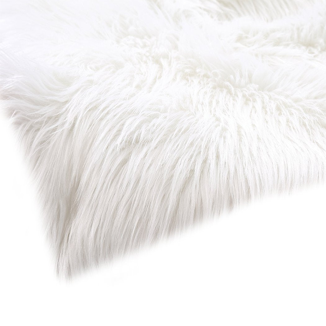 living room Floor Rugs Shaggy Rug Bedroom Mat 160X230 White