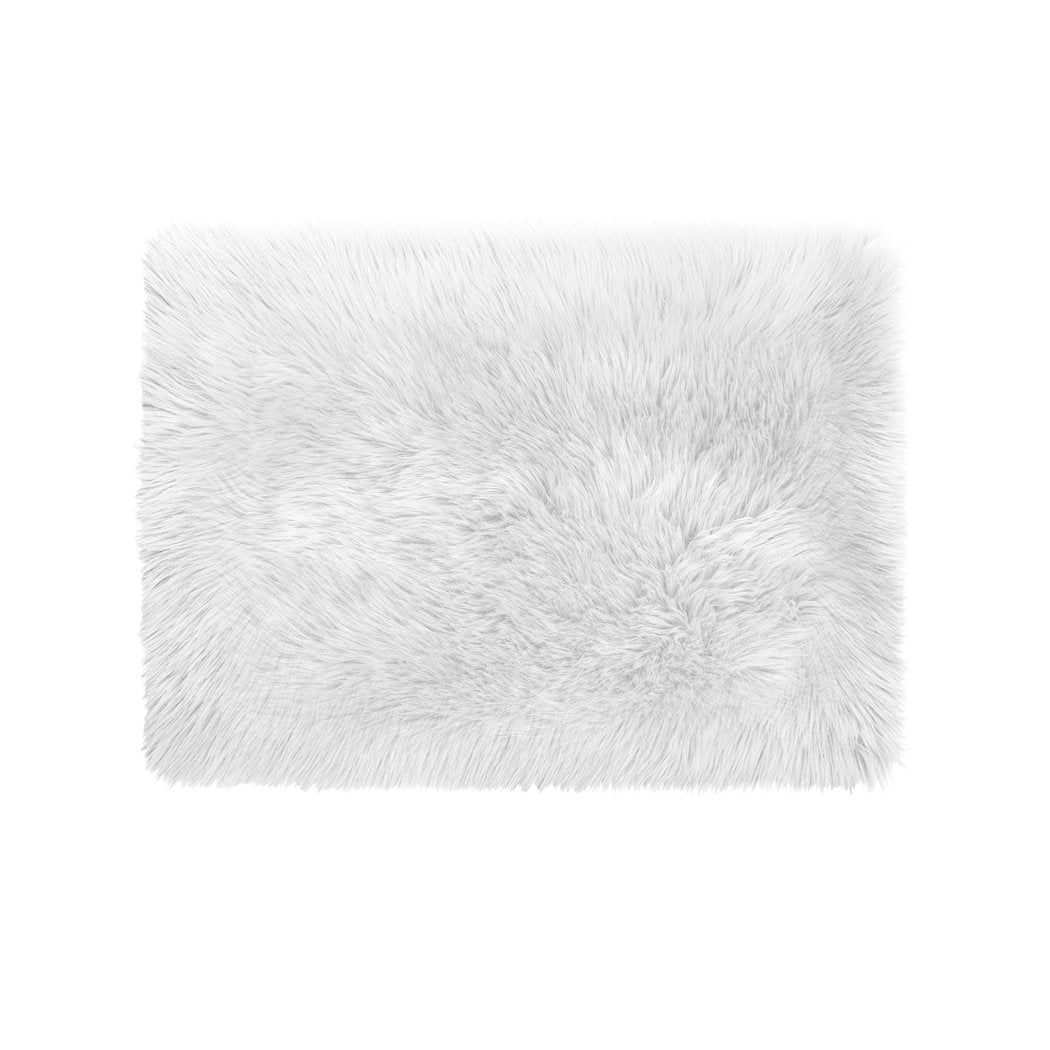 living room Floor Rugs Shaggy Rug Bedroom Mat 160X230 White