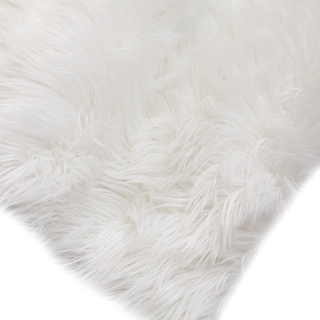 living room Floor Rugs Shaggy Rug Bedroom Mat 160X230 White