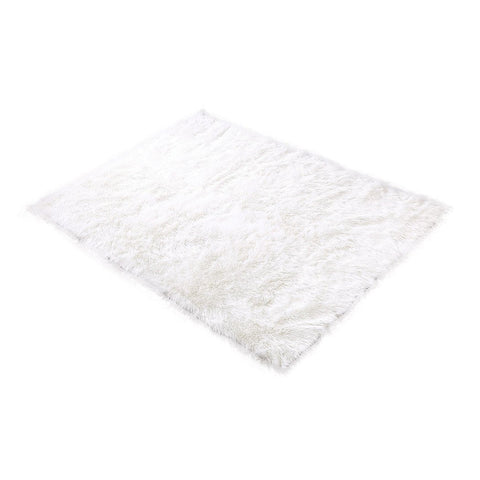 Floor Rugs Shaggy Rug Bedroom Mat 60X120 White