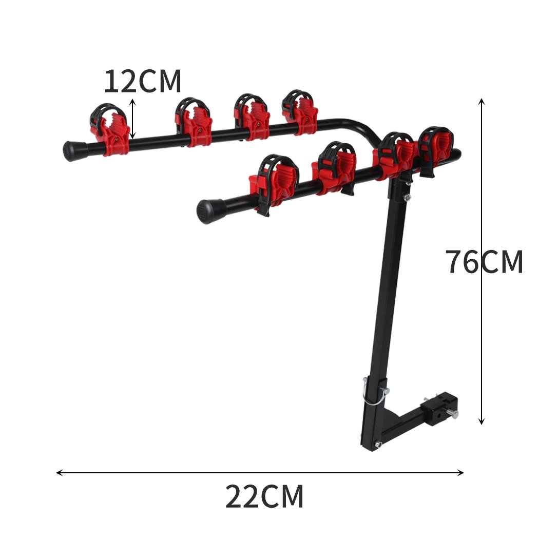 bicycle accessories Foldable 4 Rear Car Bike Rack Carrier