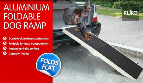 Foldable Aluminium Dog Ramp - 122 x 38 cm