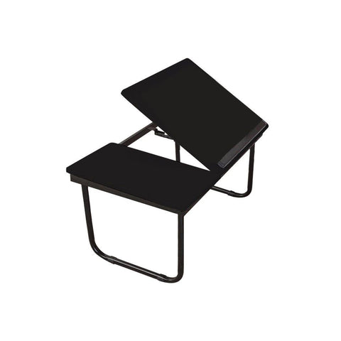 bedroom Foldable Bed Tray Laptop Table Stand-Black