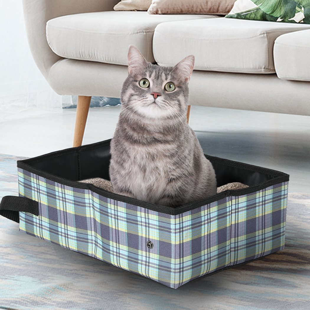 pet products Foldable Cat Litter Box Tray Basin Mat